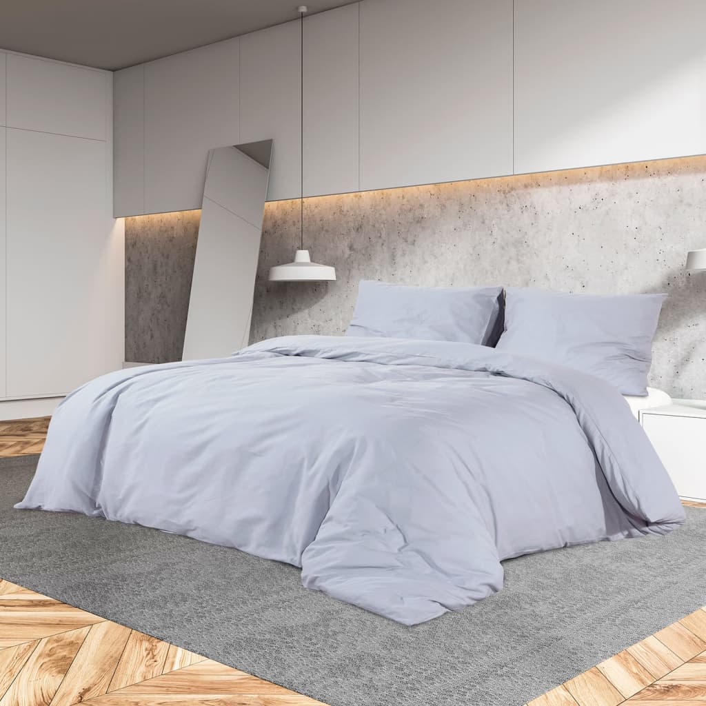 vidaXL Set Copripiumino Grigio 260x240 cm in Microfibra Leggera - Image 1 of 7