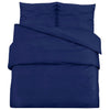vidaXL Set Copripiumino Blu Marino 135x200 cm in Microfibra Leggera - Image 2 of 7