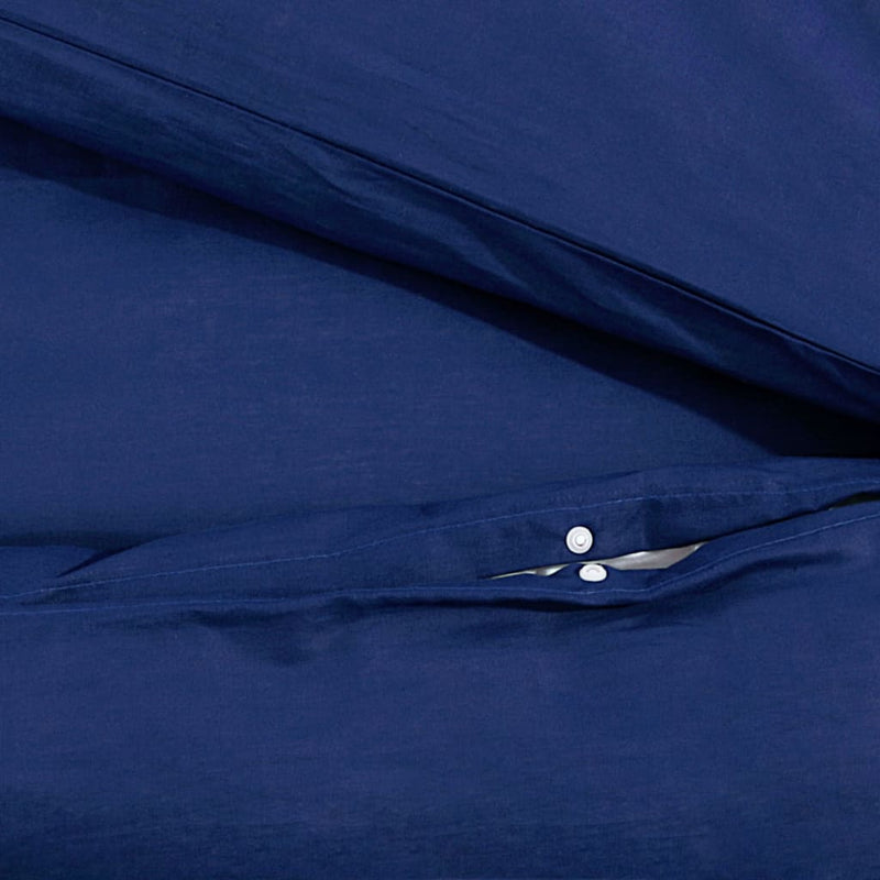 vidaXL Set Copripiumino Blu Marino 135x200 cm in Microfibra Leggera - Image 7 of 7