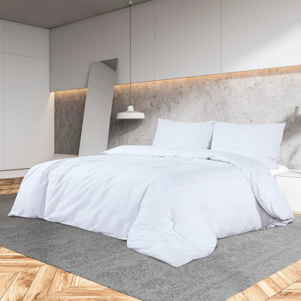 vidaXL Set Copripiumino Bianco 155x220 cm in Microfibra Leggera - Image 1 of 7