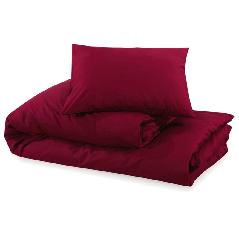 vidaXL Set Copripiumino Bordeaux 220x240 cm in Microfibra Leggera - Image 5 of 7