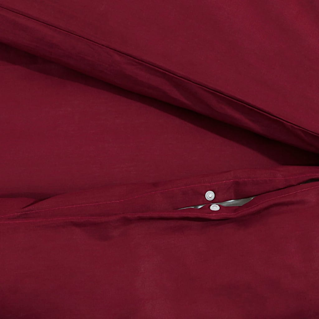 vidaXL Set Copripiumino Bordeaux 220x240 cm in Microfibra Leggera - Image 6 of 7