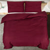 vidaXL Set Copripiumino Bordeaux 260x240 cm in Microfibra Leggera - Image 4 of 7