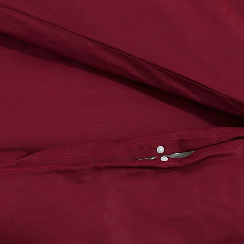 vidaXL Set Copripiumino Bordeaux 260x240 cm in Microfibra Leggera - Image 7 of 7