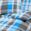 vidaXL Set Copripiumino Blu e Grigio 240x220 cm in Cotone - Image 6 of 7