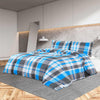 vidaXL Set Copripiumino Blu e Grigio 155x220 cm in Cotone - Image 1 of 7
