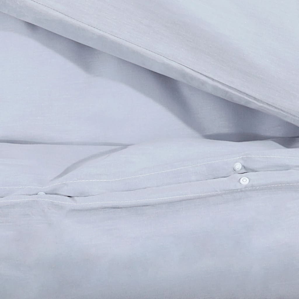 vidaXL Set Copripiumino Grigio 260x240 cm in Cotone - Image 7 of 7
