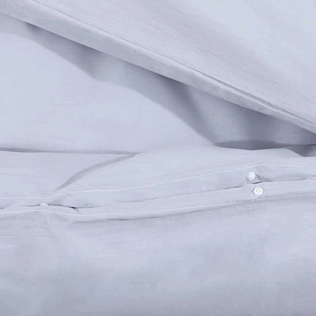 vidaXL Set Copripiumino Grigio 135x200 cm in Cotone - Image 7 of 7