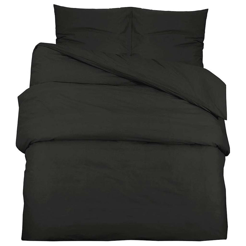 vidaXL Set Copripiumino Nero 240x220 cm in Cotone - Image 7 of 29