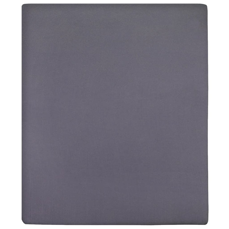 vidaXL Lenzuola con Angoli Jersey 2 pz Antracite 180x200 cm Cotone - Image 2 of 4