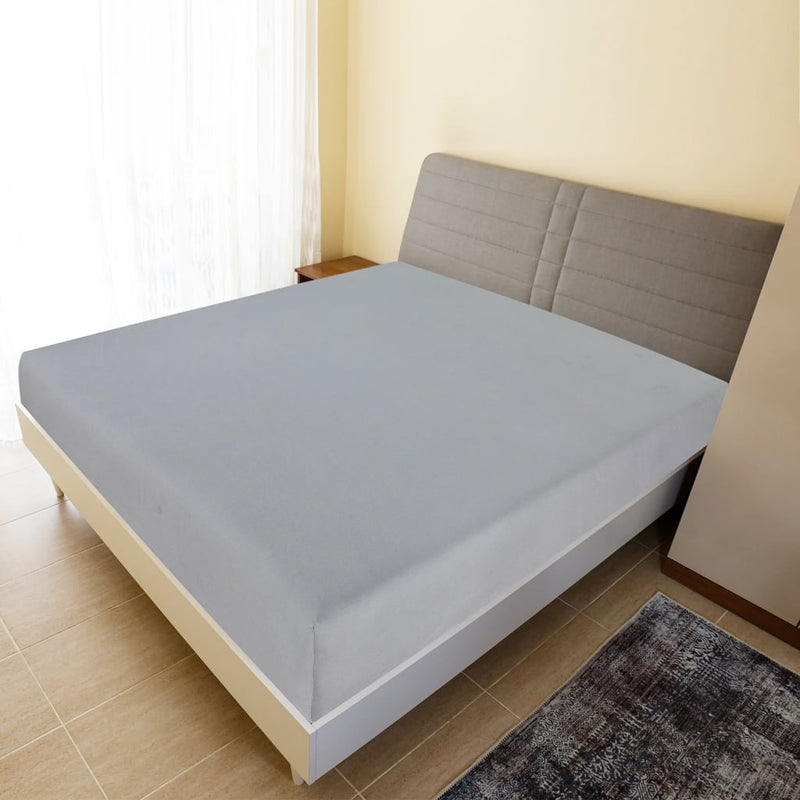 vidaXL Lenzuolo con Angoli in Cotone Jersey 90x200 cm Grigio - Image 1 of 20