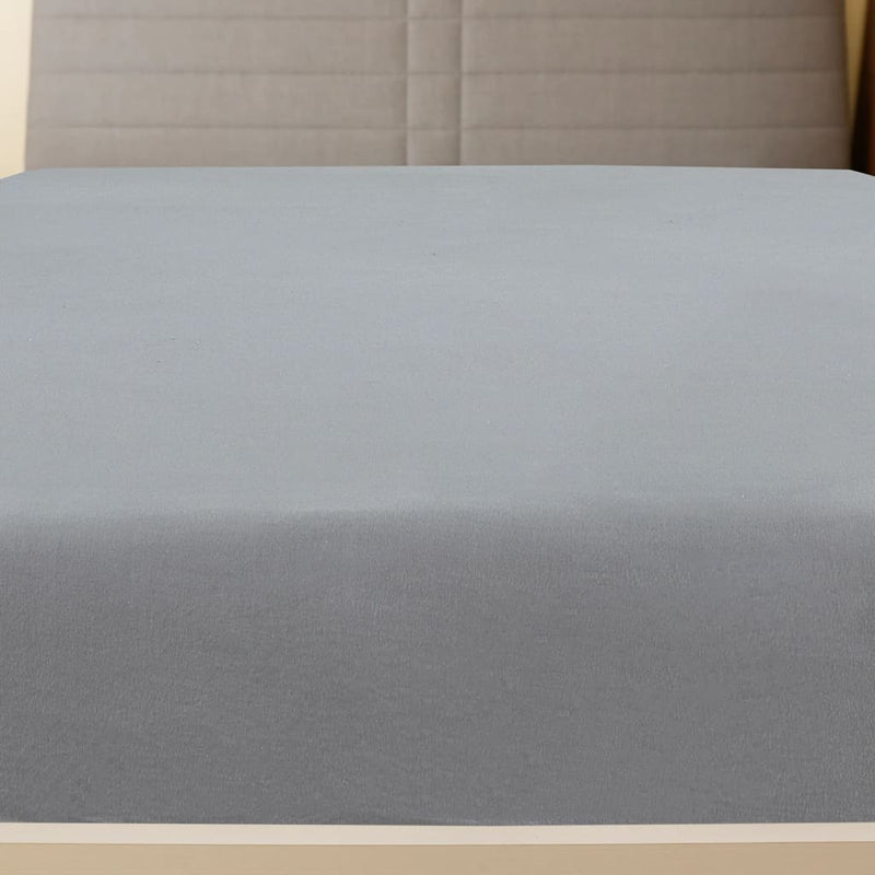 vidaXL Lenzuolo con Angoli in Cotone Jersey 90x200 cm Grigio - Image 11 of 20