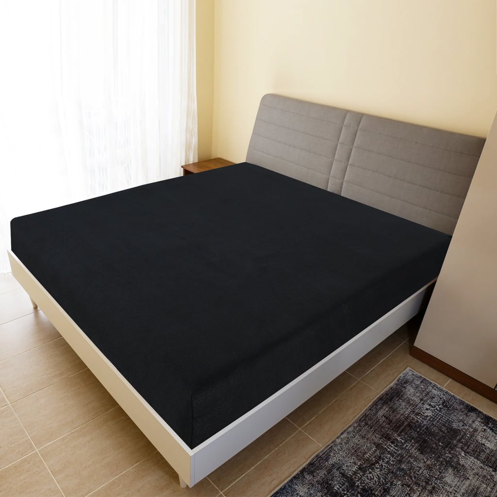 vidaXL Lenzuola con Angoli Jersey 100% Cotone 90x200 cm Nero (2pz) - Image 2 of 20
