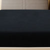 vidaXL Lenzuola con Angoli Jersey 2pz Nero 140x200 cm Cotone - Image 3 of 4