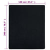 vidaXL Lenzuola con Angoli Jersey 2pz Nero 140x200 cm Cotone - Image 4 of 4