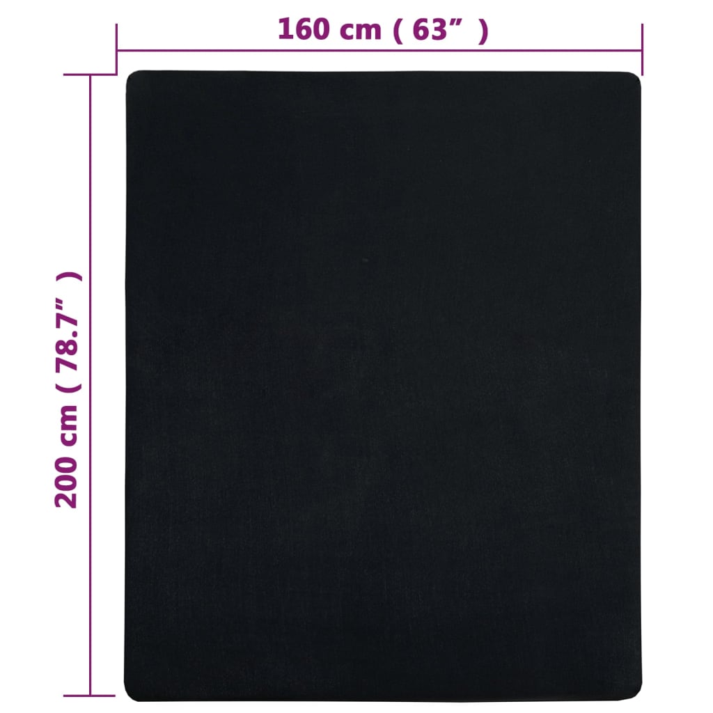 vidaXL Lenzuola con Angoli Jersey 100% Cotone 90x200 cm Nero (2pz) - Image 18 of 20