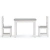 Set Tavolo e Sedie per Bambini 3 Pezzi in MDF Bianco e Grigio, Tavolo 60×50×48 cm - Image 3 of 8