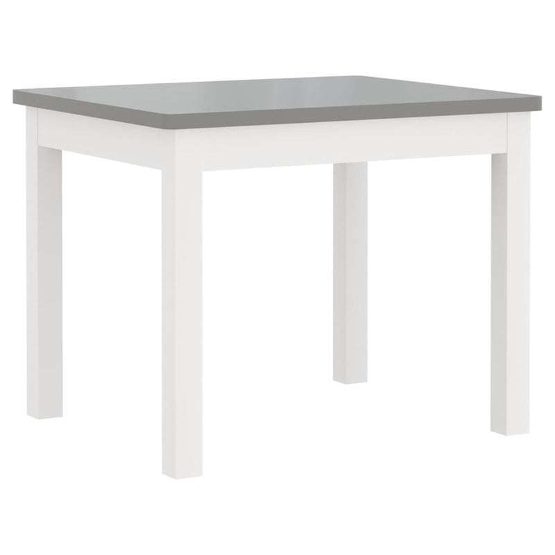 Set Tavolo e Sedie per Bambini 3 Pezzi in MDF Bianco e Grigio, Tavolo 60×50×48 cm - Image 5 of 8