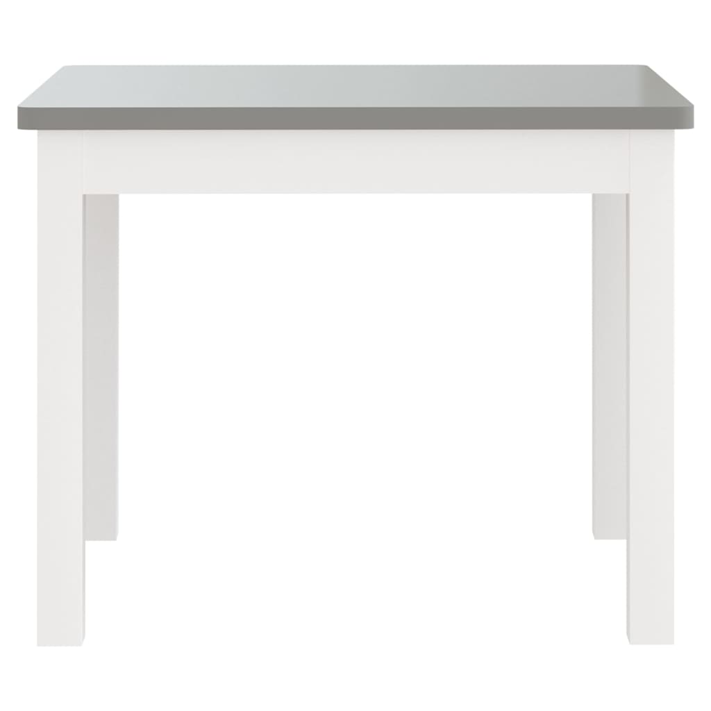 Set Tavolo e Sedie per Bambini 3 Pezzi in MDF Bianco e Grigio, Tavolo 60×50×48 cm - Image 6 of 8