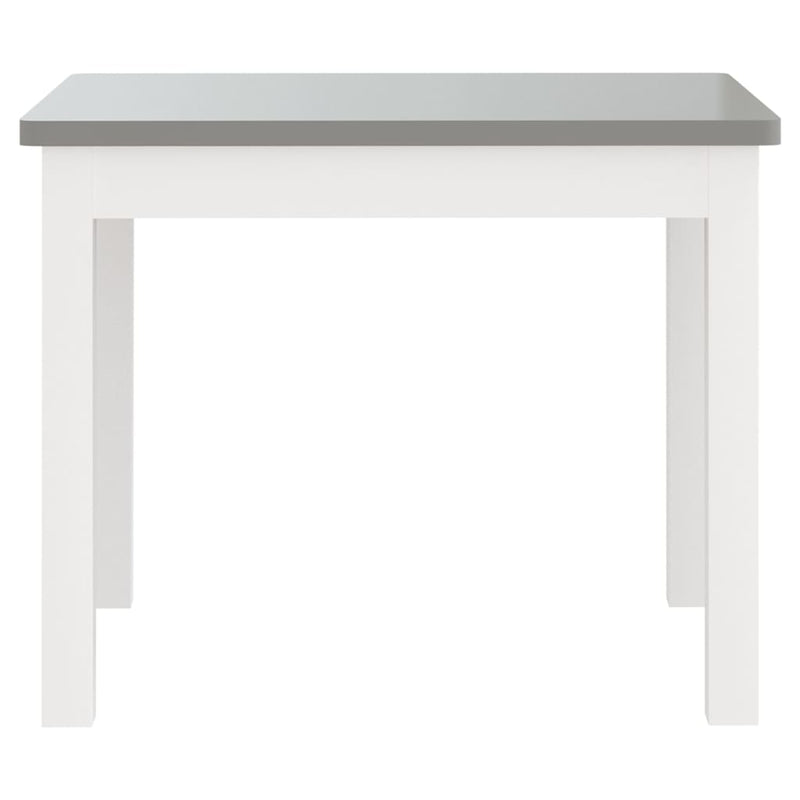 Set Tavolo e Sedie per Bambini 3 Pezzi in MDF Bianco e Grigio, Tavolo 60×50×48 cm - Image 6 of 8