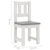 vidaXL Set Tavolo e Sedie per Bambini 3 Pezzi Bianco e Grigio in MDF - Image 7 of 8