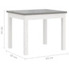 vidaXL Set Tavolo e Sedie per Bambini 3 Pezzi Bianco e Grigio in MDF - Image 8 of 8