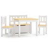 vidaXL Set Tavolo e Sedie per Bambini 4 Pezzi Bianco e Beige in MDF - Image 2 of 8