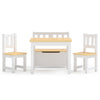 vidaXL Set Tavolo e Sedie per Bambini 4 Pezzi Bianco e Beige in MDF - Image 3 of 8