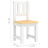vidaXL Set Tavolo e Sedie per Bambini 4 Pezzi Bianco e Beige in MDF - Image 7 of 8