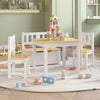 vidaXL Set Tavolo e Sedie per Bambini 4 Pezzi Bianco e Beige in MDF - Image 1 of 8