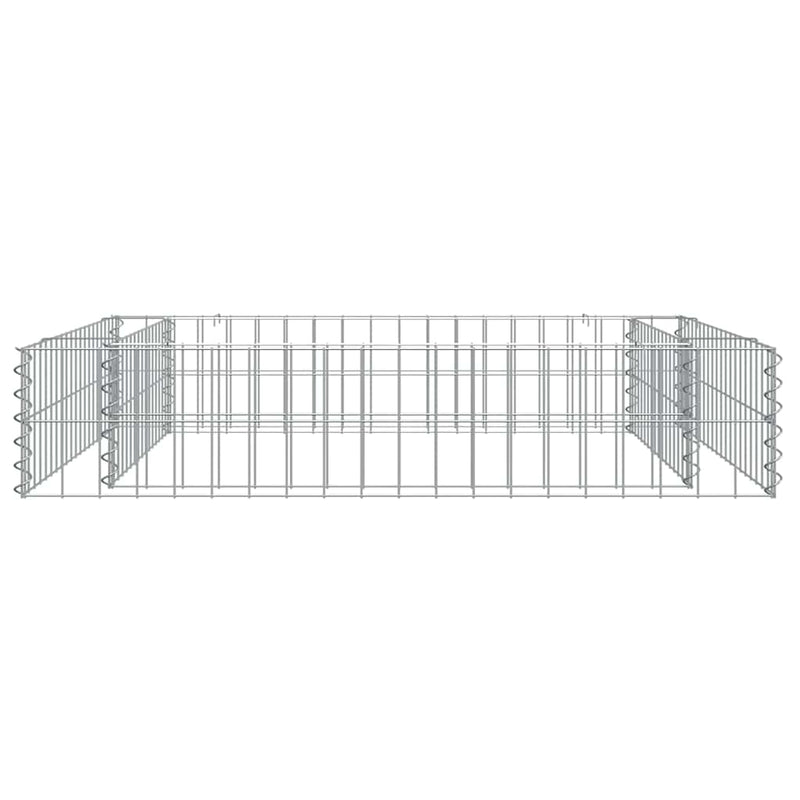 Gabbione Letto Rialzato Acciaio Zincato 100×100×20 cm Argento - Image 4 of 7