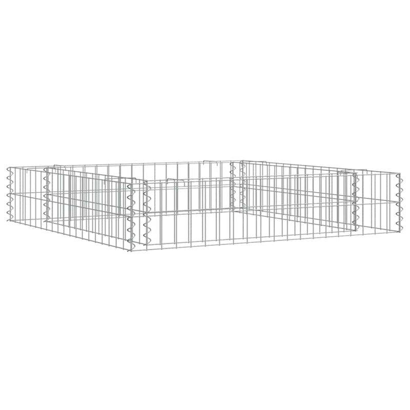 vidaXL Gabbione Letto Rialzato in Acciaio Zincato 100x100x20 cm - Image 5 of 7
