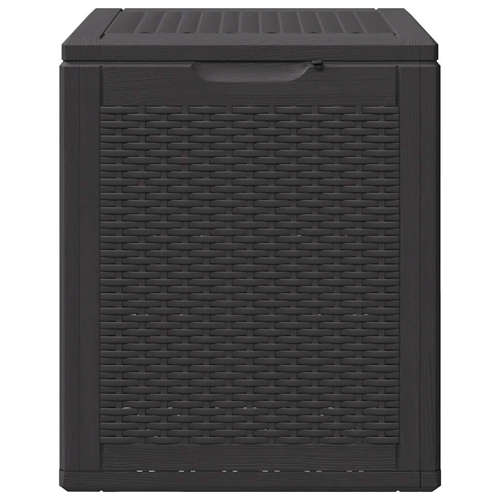 vidaXL Arcón de jardín de ratán PP 90 L 43x44x51 cm Negro - Image 6 of 19