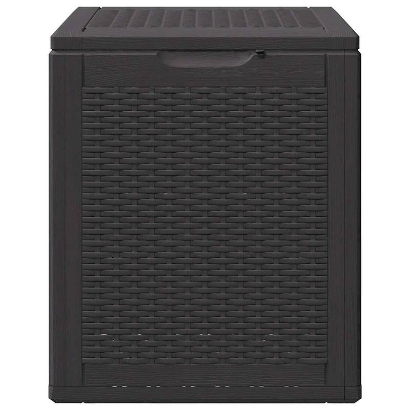 vidaXL Arcón de jardín de ratán PP 90 L 43x44x51 cm Negro - Image 6 of 19