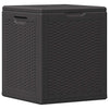 vidaXL Arcón de jardín de ratán PP 90 L 43x44x51 cm Negro - Image 10 of 19