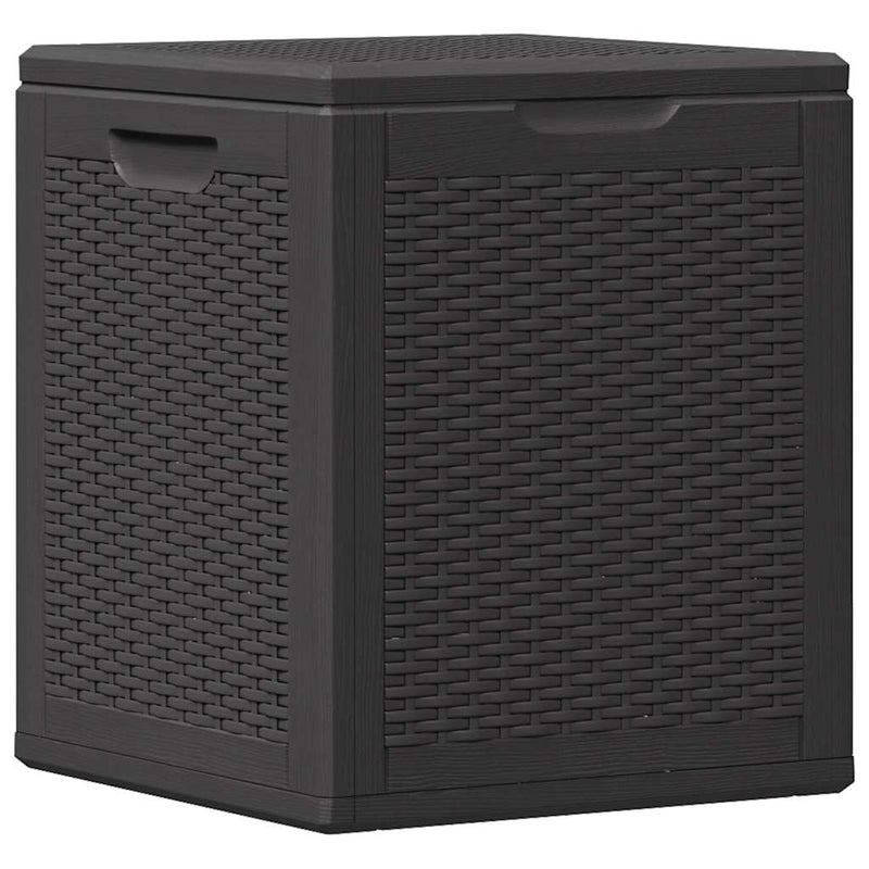 vidaXL Arcón de jardín de ratán PP 90 L 43x44x51 cm Negro - Image 10 of 19
