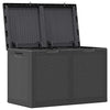 vidaXL Garden Storage Box PP Rattan Effect 180 L Black 80.5 x 44.5 x 51 cm - Image 3 of 10