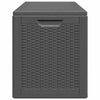 vidaXL Garden Storage Box PP Rattan Effect 180 L Black 80.5 x 44.5 x 51 cm - Image 4 of 10