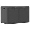 vidaXL Garden Storage Box PP Rattan Effect 180 L Black 80.5 x 44.5 x 51 cm - Image 5 of 10