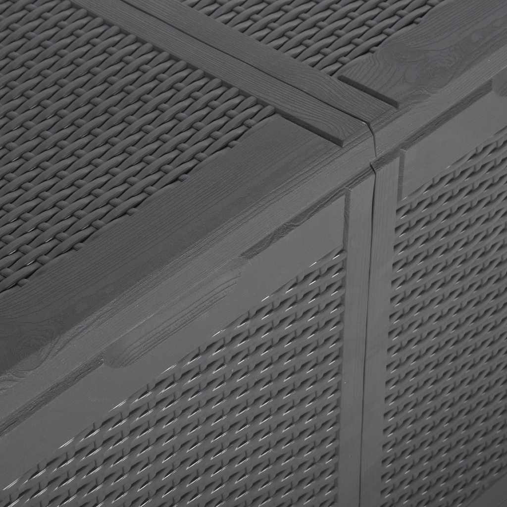 vidaXL Arcón de jardín de ratán PP 90 L 43x44x51 cm Negro - Image 12 of 19
