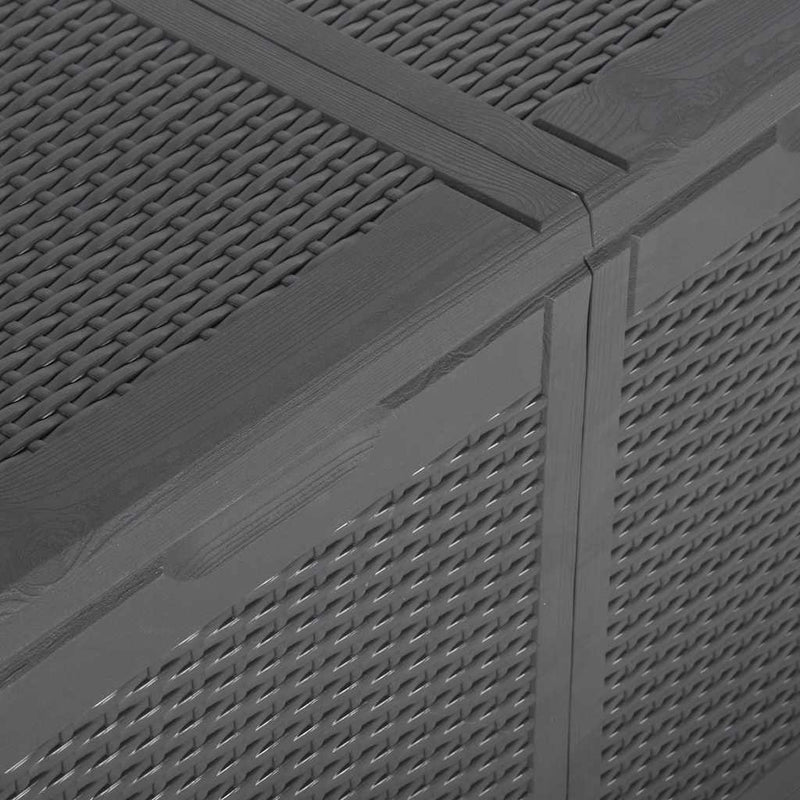 vidaXL Arcón de jardín de ratán PP 90 L 43x44x51 cm Negro - Image 12 of 19