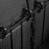vidaXL Garden Storage Box PP Rattan Effect 180 L Black 80.5 x 44.5 x 51 cm - Image 7 of 10