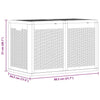 vidaXL Garden Storage Box PP Rattan Effect 180 L Black 80.5 x 44.5 x 51 cm - Image 9 of 10