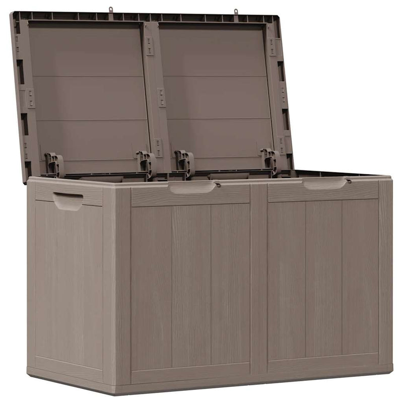 vidaXL Arcón de Jardín 180 L Marrón Aspecto Madera en PP 80,5 x 44,5 x 51 cm - Image 6 of 22