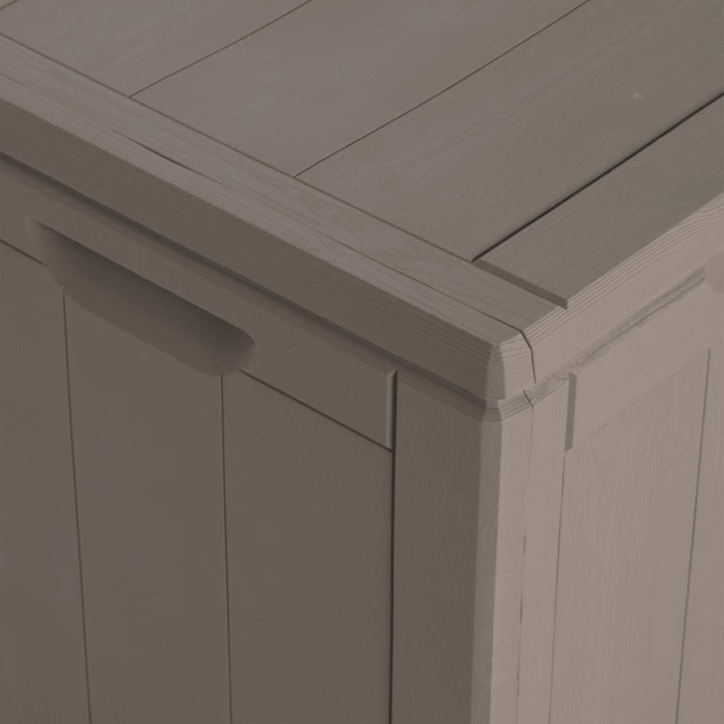 vidaXL Garden Storage Box, PP, 270 L, Brown, 118.5 x 44.5 x 51 cm - Image 9 of 11