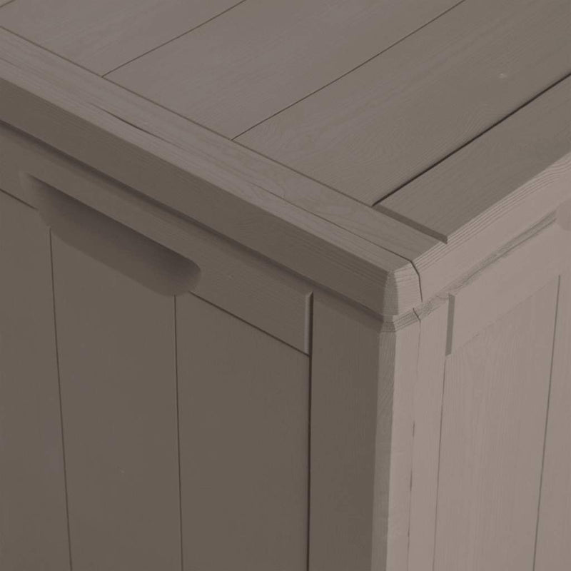 vidaXL Garden Storage Box, PP, 270 L, Brown, 118.5 x 44.5 x 51 cm - Image 9 of 11