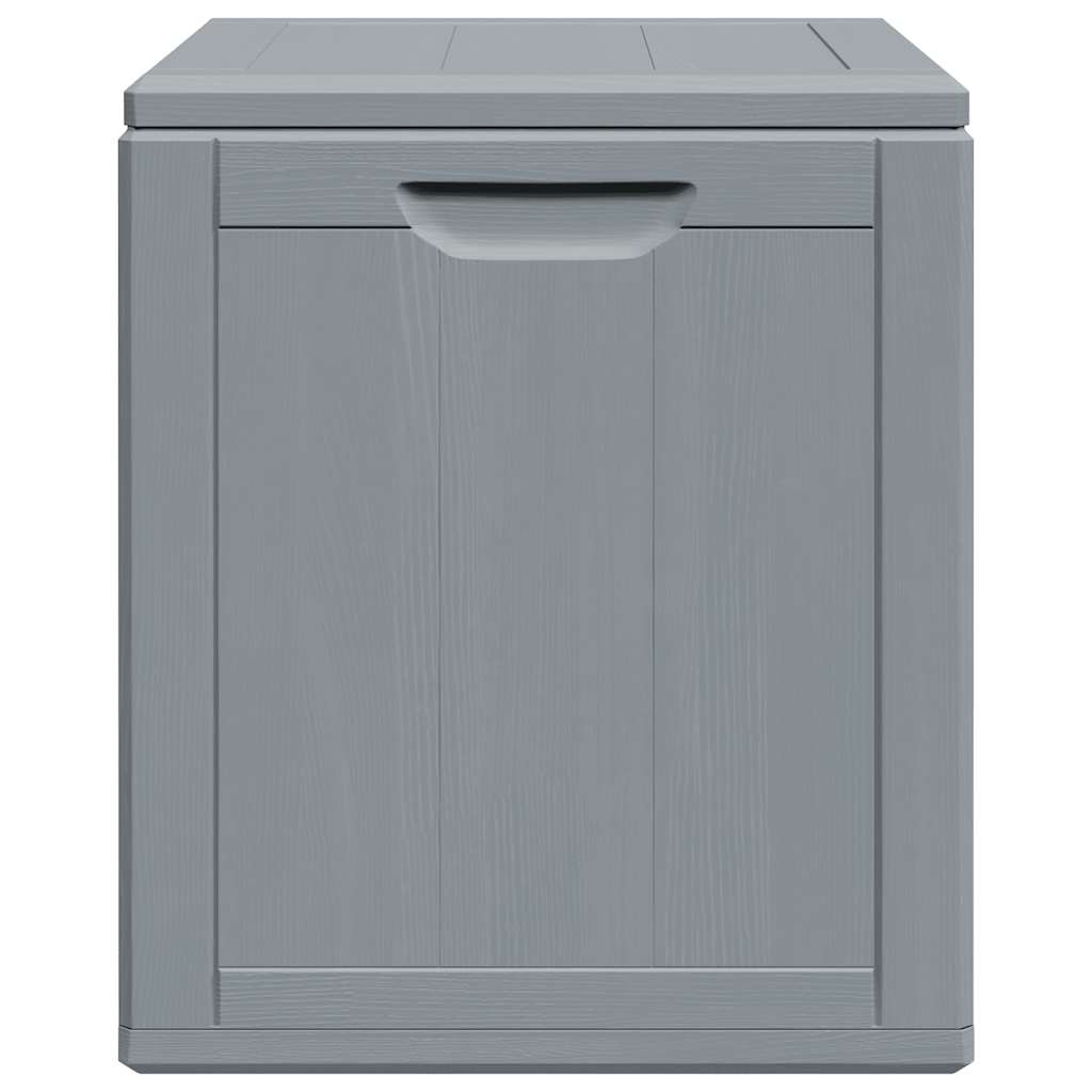 vidaXL Garden Storage Box, 90 L, 43x44x51 cm, Grey Wood-Effect PP - Image 7 of 18