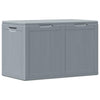 vidaXL 180 L Garden Storage Box, PP with Wood Finish, 80.5x44.5x51 cm, Grey - Image 2 of 9