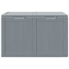 vidaXL 180 L Garden Storage Box, PP with Wood Finish, 80.5x44.5x51 cm, Grey - Image 3 of 9
