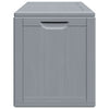 vidaXL 180 L Garden Storage Box, PP with Wood Finish, 80.5x44.5x51 cm, Grey - Image 4 of 9